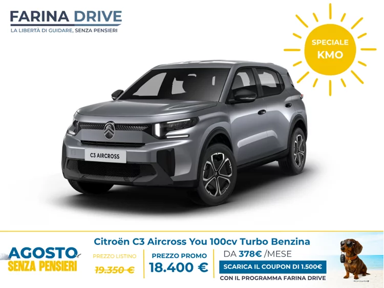 KM0 -  Citroen C3 Aircross PureTech Turbo 100 MT6 - YOU