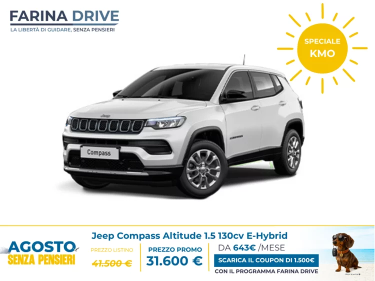 KM0 - Jeep Compass E-Hybrid My24 Altitude1.5 Turbo T4 E-Hybrid 130cv Fwd Dct7