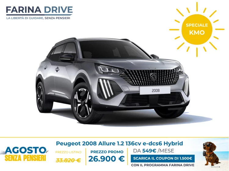 KM0 - Peugeot 2008 1.2 hybrid Allure 136cv e-dcs6