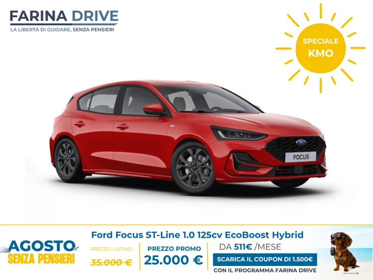 KM0 - Ford Focus ST-Line 1.0 EcoBoost Hybrid 125 CV 5 porte Man